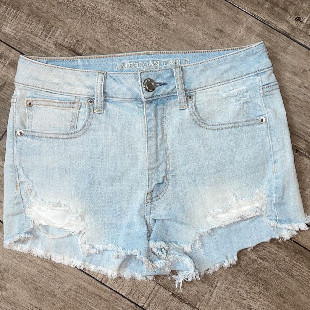 American Eagle Light Denim Jean Shorts